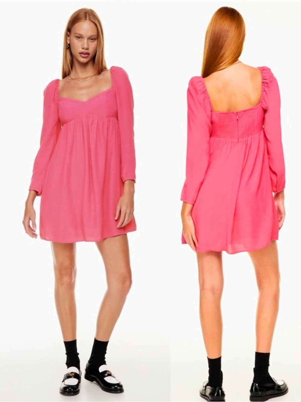 ARITZIA Sunday Best Halle Dress in Ultra Pink XL